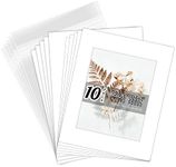 Golden State Art, Pack of 10 White Pre-Cut 16x20 Picture Mat for 11x14 Photo with White Core Bevel Cut Mattes Sets. Includes 10 High Premier Acid Free Mats & 10 Backing Board & 10 Clear Bags