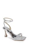 Badgley Mischka Women's Cailey Heeled Sandal, Silver, 3 UK