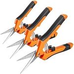 GROWNEER 3 Packs Pruning Shear Gardening Hand Pruning Snips with Straight Stainless Steel Precision Blades