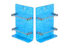 STIMULUS Acrylic Blue Mobile Phone Stand for Wall, Multi-Purpose Wall Mount Mobile Cell Phone Holder, AC TV Remote Stand, Phone Charging Wall Stand - Made in India (Set of 2 pcs)