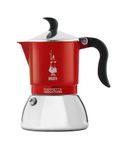 Bialetti Fiammetta Induction Coffee Maker, 4 Cups (150 ML), Suitable for All Cookers, Elegant Design, Red