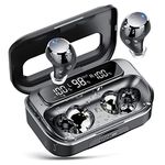 Wireless Earbuds,Wireless Earphones Bluetooth 5.3 in Ear with 4 ENC Noise Cancelling Mic,2024 Bluetooth Earphones 128Hrs Deep Bass HI-FI Stereo Sound,LED Display Wireless Headphones IP7 Waterproof