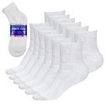 Diabetic Ankle Socks Mens Womens Non-binding Socks Loose Fit White 6 Pairs Debra Weitzner