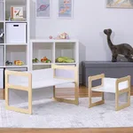 Avenlur Hanover Toddler Table and Chair Set - Kids Activity Table - with Desk, Toy Box, and Step Stool - Montessori Furniture for Kids 1 Year Old and Up - Weaning Table and Chair Set