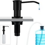 CREA Soap Dispenser for Kitchen Sink, Dish Lotion Dispenser Countertop Soap Dispenser Pump with 39inch Extension Tube Kit, Large Capacity 17 OZ Bottle - Easy Installation, Black