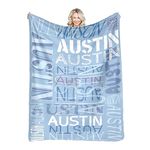 Dr.TOUGH Custom Blanket Personalized Throw Blankets Personalized Name Blankets for Baby Boy Girl Kids and Adult