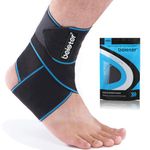 Beister Adjustable Compression Ankle Brace, Elastic Foot Support Wrap, Sprains Foot Brace for Sports Protect, Arthritis, Plantar Fasciitis, Achilles Tendonitis