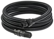 VEATON 4m Suction Hose Kit, Including Non-Return Valve and Compatible to G1", G1-1/4" Thread Corrugated Pipe 4m Long, Water Inlet Hose Set, Aspiration Hose for Garden Booster Pressure Pump