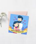 SINCE 7 STORE Happy Father's Day Greeting Card for Dad with Envelope (Laminated, Beautiful Design, Gift For Papa)