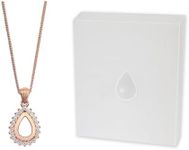 Milky Treasures Teardrop Necklace DIY Breastmilk Jewelry Making Kit | Rose Gold Plated 925 Sterling Silver Pendant | Breastfeeding Keepsake | New Mom Gifts | Baby Shower [Only Necklace + Mold]