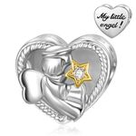 LANBEIDE Open Angel Star Charms for Pandora Charms, 925 Sterling Silver Charms Christian Charms for Pandora Bracelet Present for Women