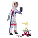 Barbie Careers Playset, 65th Anniversary Astronaut Set with Brunette Doll & 10 Accessories Including Rolling Rover & Space Helmet with Flipping Shield