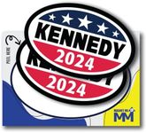 Magnet Me Up Kennedy 2024 Robert F. Kennedy, Jr. Democratic Political Party 2024 Adhesive Decal Sticker, 2 Pack, 5.5x3.5 Inch, Heavy Duty Adhesion to Car Window, Bumper, etc