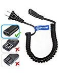 T-Power Compatible with Philips Norelco, Remington, Grundig, Braun, Eltron Shaver Power Lead Electric Shavers Razors Cable Universal Shaver Cord, Coiled Check Model List in Description