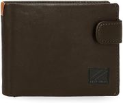 Pepe Jeans Marshal Horizontal Wallet with Click Closure Brown 11 x 8.5 x 1 cm Leather, Brown, One Size, Horizontal Wallet with Click Closure