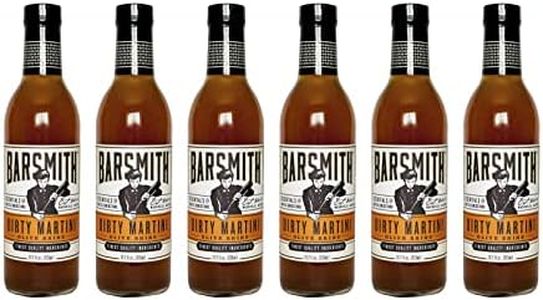Barsmith Bar Essentials Dirty Martini Mix with Freshly Pressed Olives, Rich and Salty Flavor, 12.7-oz. Bottle, Pack of 6