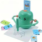 Drumstone {October Special 𝟭𝟲 𝗬𝗲𝗮𝗿𝘀 𝗪𝗮𝗿𝗿𝗮𝗻𝘁𝘆) Interactive Drawing Robot Artist Toy – Fun & Educational Gift for Kids, Perfect for Sparking Creativity in Children Ages 3-8