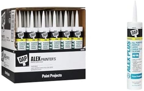 DAP Alex Painter's Acrylic Latex Caulk White 10.1 Oz 30 Pack with DAP INC 18152 10.1oz White Alex Plus Acrylic Latex Caulk with Silicone