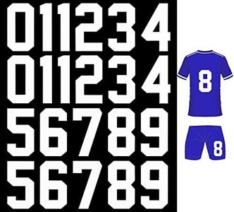 22Pcs Heat Transfer Vinyl Iron on Numbers White, 8 Inch Heat Transfer Iron on Numbers for Jerseys Numbers 0 to 9 DIY Crafts Decorations for Sports T-Shirt Jerseys Football Baseball, Team T-Shirt