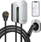 AVAPOW Level 2 EV Charger, Up to 48amp with App Control, 25ft Wall Electric Vehicle Charging, Set Current, Delay Charging, RFID Unlocking, NEMA 14-50 Plug, Electric Car Charger Fit for J1772 EVs