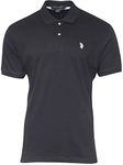 U.S. Polo Assn. Men's Solid Interlock Shirt, Black, Medium