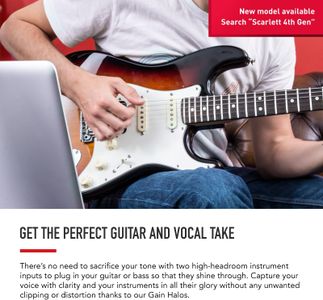 Focusrite Scarlett 2i2 USB Audio Interface – 3rd Gen