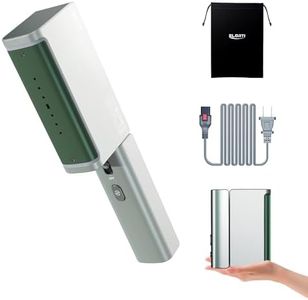 ELORTI 1200W Travel Steamer for Clothes Portable Mini, Dual Voltage (110-220V), Foldable Clothes Steamer and Iron, Compact Garment steamer,15s Fast Heat-Up, Pluggable Cable, Worldwide Travel (Green)