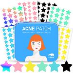 LitBear Acne Pimple Patch, 6 Colors 168 Dots Star Pimple Patches with Case, Tea Tree Oil & Centella Oil, Hydrocolloid Acne Pimple Patches for Face Cute Zit Patches Pimple Stickers Acne Dots