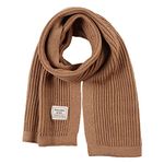 Peecabe Winter Little Kids Scarf Soft Warm Girls Knitted Scarf Toddler Boy Cold Weather Elastic Neck Warmer (2-12 Years, Coffee)