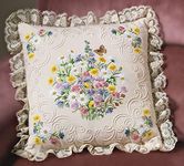 Janlynn Candle Wicking Embroidery Kit, Wildflowers and Butterfly Pillow