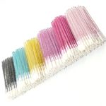 YSAFAI 600 Pieces Crystal Lip Brush Disposable Lip Gloss Wands Lipstick Applicator