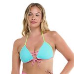 Body Glove Women's Standard Baby Love Molded Cup Push Up Triangle Bikini Top Swimsuit, Cyan Blue, Medium