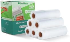 FoodSaver Heavy-Duty Vacuum Seal 8 x 20' Roll, 6-Pack, Ideal for Food Storage and Sous Vide Cooking