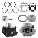 FLYPIG 50cc Cylinder Head & 39mm Piston Gasket Rebuild Kit Cylinder Top End Repair for Honda Z50 XR50 XR50R CRF50 CRF50F CRF 50 XR 50 Z50A Mini Trail ATV Dirt Biek Pit Bike