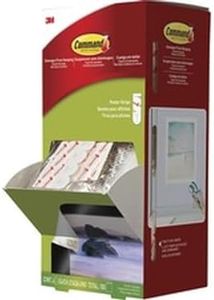 Command Poster Strips, Removable, Holds Up to 1 Lb Per Pair, 0.63 X 1.75, White, 4/Pack, 100 Packs/Carton
