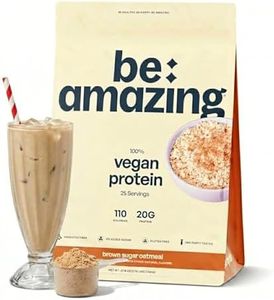 BE AMAZING Vegan Protein Powder, Brown Sugar Oatmeal, 20g Plant Based Pea Protein, Prebiotic Fiber, Low Carb, Dairy Free, Gluten Free, Soy Free, No Added Sugar, 25 Servings
