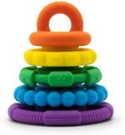 Jellystone Designs Rainbow Stacker and Teether Toy, Rainbow