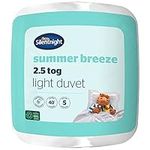 Silentnight Summer Breeze 2.5 Tog King Duvet - Lightweight Low Tog Summer Duvet Quilt Ideal for Warm Nights and Hot Sleepers - Hypoallergenic and Machine Washable - King Size - 225x220cm