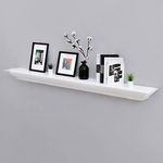 WELLAND Pine Wood 72-Inch Fireplace Mantel Shelf Wall Mounted,White Corona Crown Molding Ledge Floating Shelf.