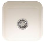 Franke CCK110-15WH Fireclay 15.45-Inch by 15.45-Inch by 7.87-Inch Single Bowl Undermount Kitchen Sink, White