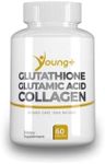 Young+ Beauty Whitening Glutathione, Collagen & Glutamic Acid in ONE Capsule |Anti-Aging, Anti-Oxidant, Skin Whitening | 1000mg, 60 Count, 30-Day Supply