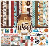 Inkdotpot Pet Dog Theme Collection Double,Sided Scrapbook Paper Kit Cardstock 12"x12" Card Making Paper Pack of with Sticker Sheet - 16 Pages - Multicolor