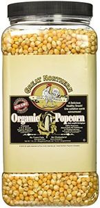 Organic Popcorn Kernels - 7lbs Resealable Bulk Jug of Gourmet Popping Corn for Microwave, Stovetop, and Popper Machines by Great Northern Popcorn