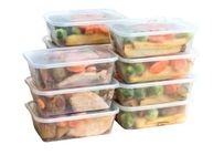 Sabco - 50pcs 650ml Clear Plastic Microwave Containers With Lids - Food Tubs Ideal For Takeaways & Restaurants - BPA Free Freezer Safe & Microwavable