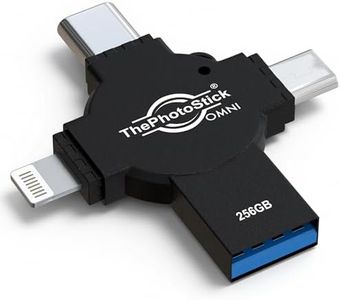 ThePhotoStick® Omni X - 256GB - Secure Photo & Video Backup and Transfer | Digital File Organization | USB & Multiport Connection for Phones, Tablets and Computers | Portable Memory | External Storage