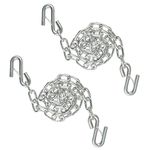 AYMMIC 3/16'' x 48''Trailer Safety Chain with 2 Latches S Hook,2,000Lbs Capacity,G30,Secures Tow Vehicle to Trailer,for RV, Trailer, Truck,and Boat Towing