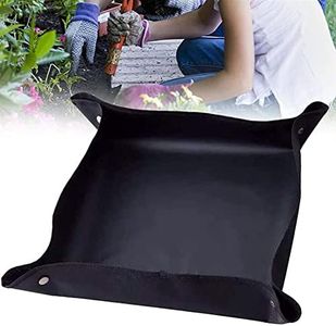 Sagreeny Plant Repotting Mat Gardening Mats 100 x 100cm Waterproof Potting Mat Transplanting Operation Mat (Black)