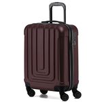 Flight Knight Premium Hard Shell Lightweight Cabin Suitcase - 8 Spinner Wheels - Built-in Side Lock & USB Port - Luggage Approved for Over 100 Airlines Including Ryanir (Priority) - 55x40x20cm