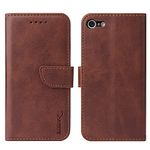 LOLFZ Wallet Case for iPhone 6 Plus 6S Plus, Vintage Leather Book Case with Card Holder Kickstand Magnetic Closure Flip Case Cover for iPhone 6 Plus 6S Plus - Brown