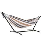 Mondeer Hammock with Stand, Portable Camping Hammock with Metal Frame with Portable Carrying Bag and Accessories, 200kg Load Capacity, for Camping Travel Patio